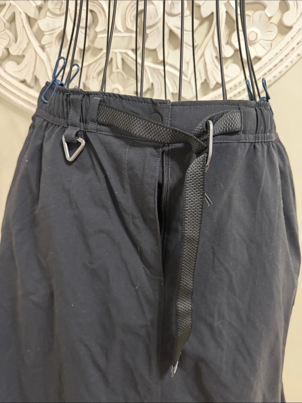 Nike Black Maxi Utility Skirt with Webbing Belt and D-Ring